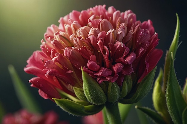 Closeup of a budding flower