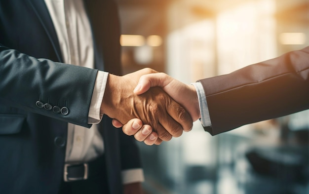 CloseUp Business Handshake Successful People Shaking Hands