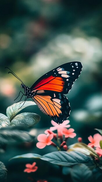 closeup of butterfly in nature background