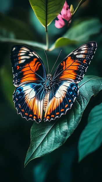 closeup of butterfly in nature background