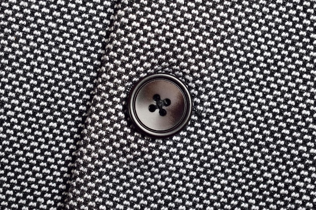 Closeup of Button on Tweed Blazer