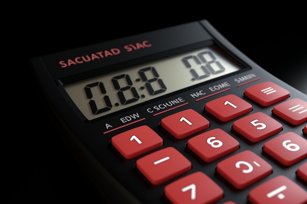 Closeup of a calculator displaying the amount Generative ai