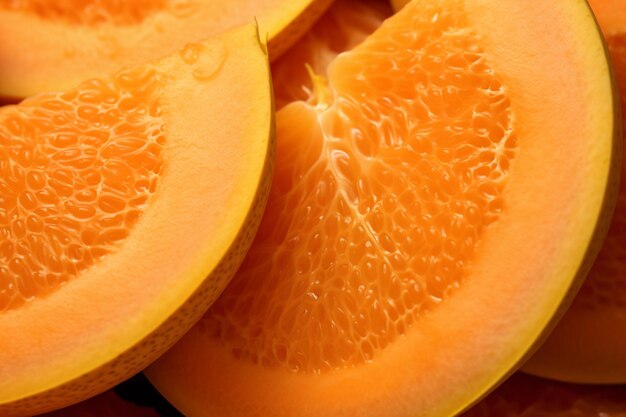 Closeup of cantaloupe flesh showing vibr natural snack fresh fruit Cantaloupe image photography