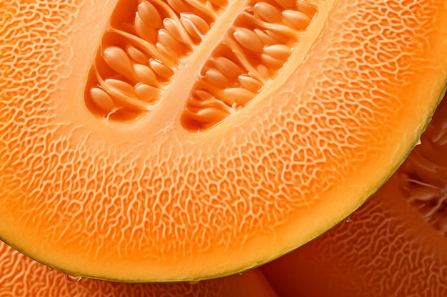 Closeup of cantaloupe showing vibrant or natural snack fresh fruit Cantaloupe image photography