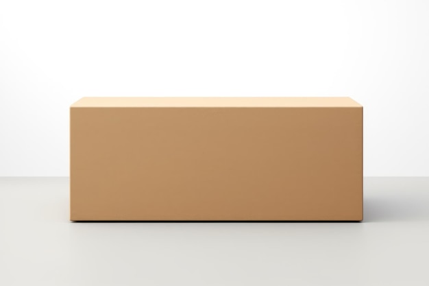 Closeup cardboard box on white background