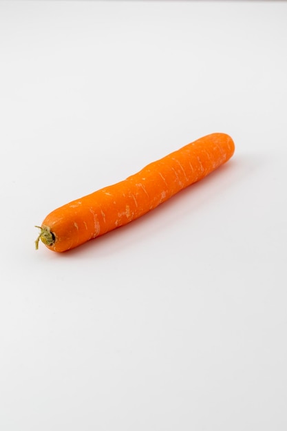 Closeup carrots on a white background