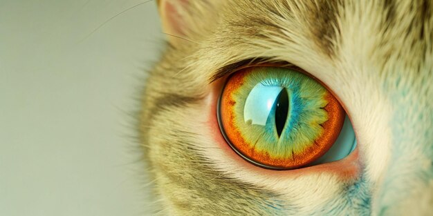 CloseUp Cat Eye Detailed Image for Animal Lovers