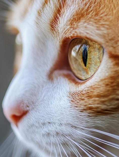 Photo closeup of a cats eye captivating feline portrait with striking detail