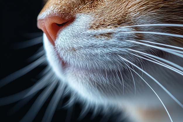 CloseUp of a Cats Nose and Whiskers