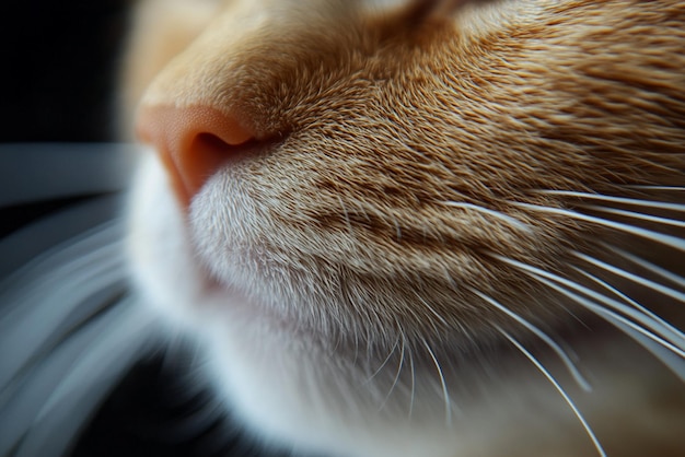 CloseUp of a Cats Nose and Whiskers