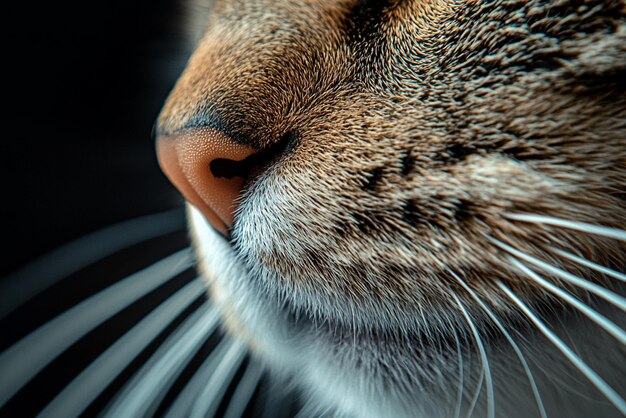 CloseUp of a Cats Nose and Whiskers