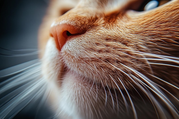 CloseUp of a Cats Nose and Whiskers