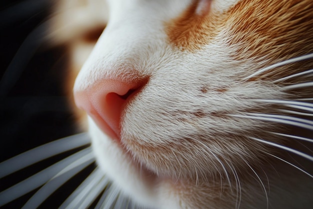 CloseUp of a Cats Nose and Whiskers