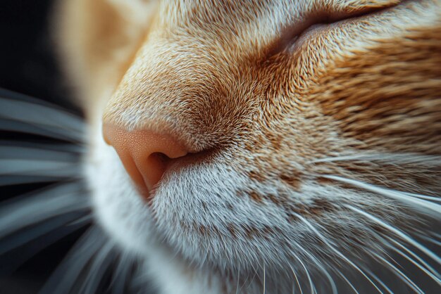 Photo closeup of a cats nose and whiskers