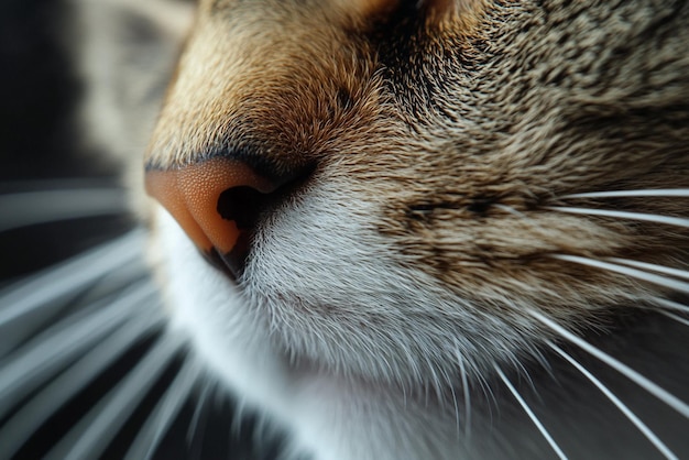 CloseUp of a Cats Nose and Whiskers