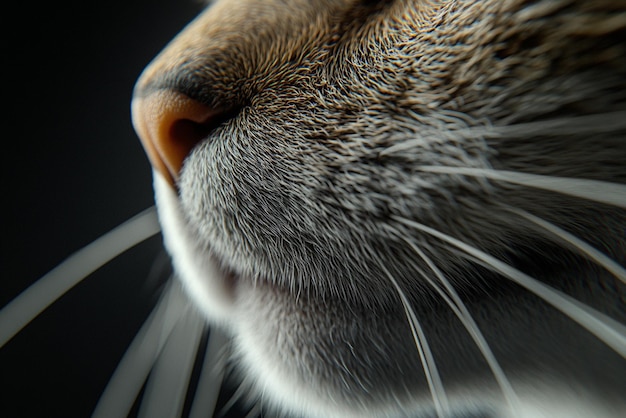 CloseUp of a Cats Nose and Whiskers