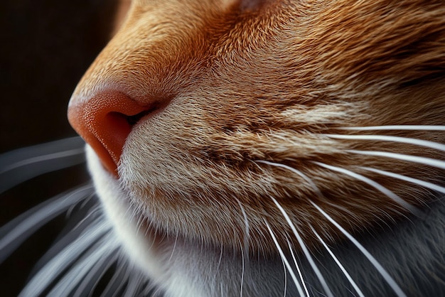 Photo closeup of a cats nose and whiskers