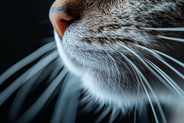 CloseUp of a Cats Nose and Whiskers