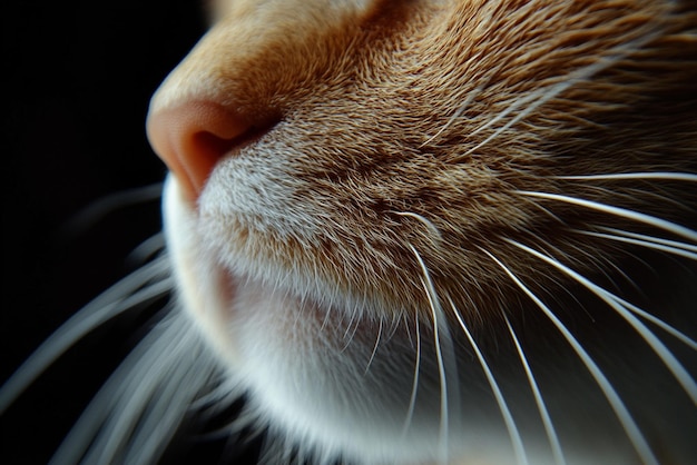 CloseUp of a Cats Nose and Whiskers