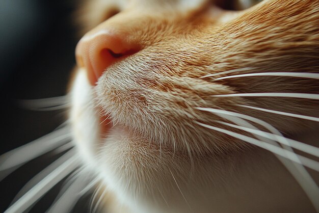 CloseUp of a Cats Nose and Whiskers