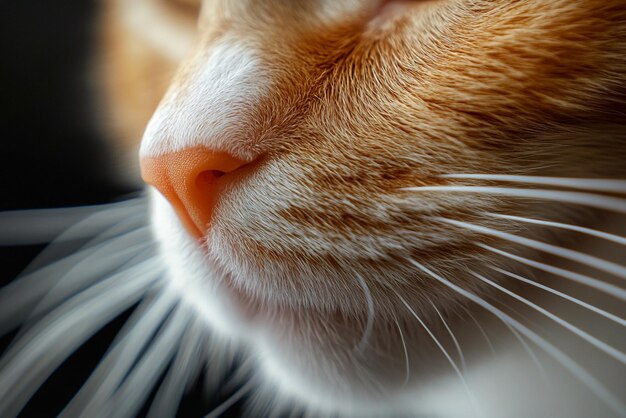 CloseUp of a Cats Nose and Whiskers