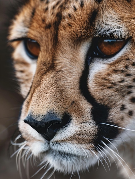 Photo closeup of a cheetahs face majestic wildlife portrait