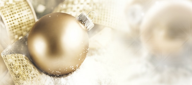 Closeup Christmas ball decoration