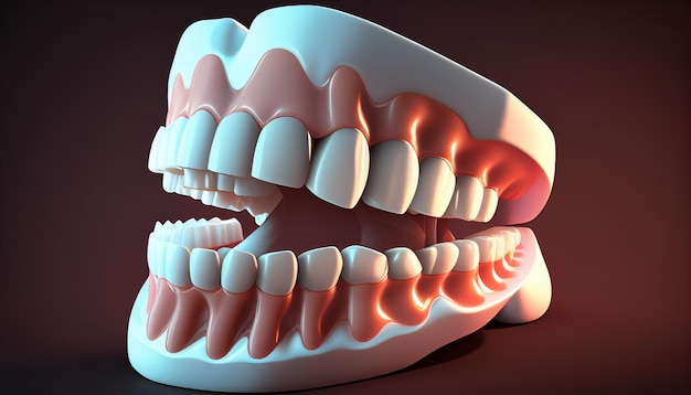 Closeup of clean and white teeth Illustrations