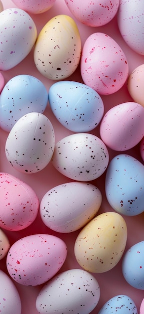 CloseUp of Colorful Candy Eggs