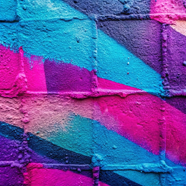 Closeup of colorful pink purple blue urban wall texture Modern pattern for wallpaper design