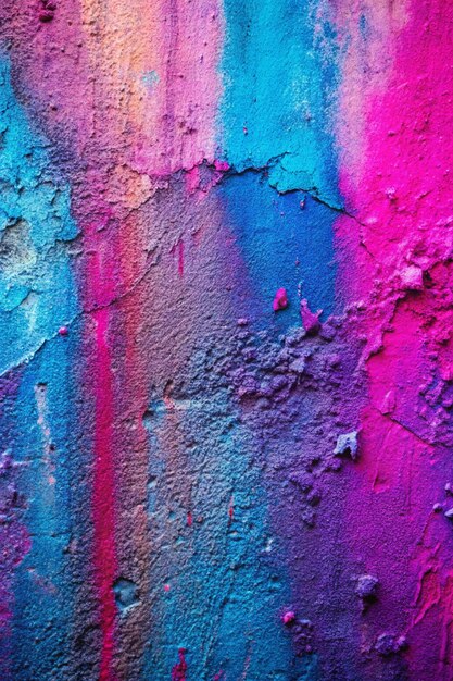 Closeup of colorful pink purple blue urban wall texture Modern pattern for wallpaper design