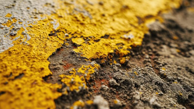 Closeup of concrete surface yellow colors