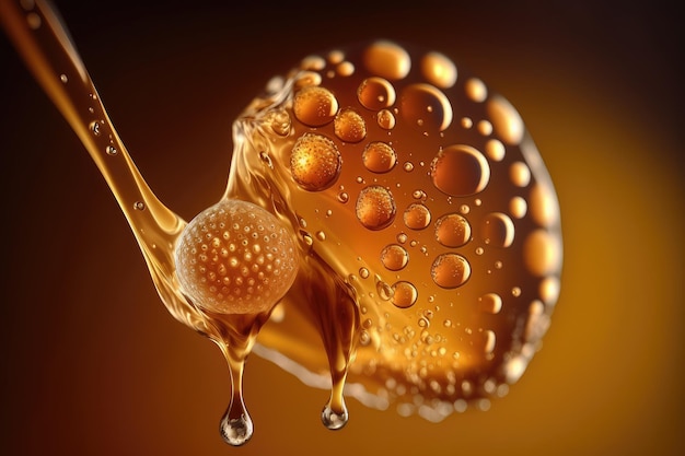 Closeup of cough drop with droplet of moisture on its surface