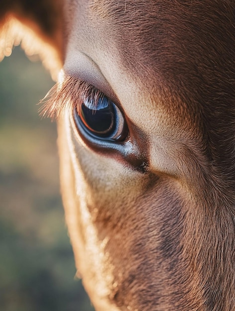 CloseUp of a Cows Eye Captivating Farm Animal Portrait