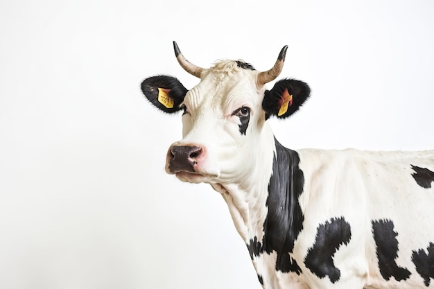 Closeup of a Cows Face with Black and White Patches