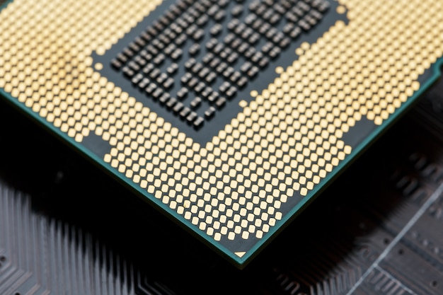 Closeup of CPU Chip Processor