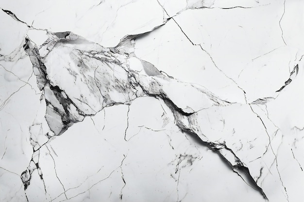 CloseUp of a Cracked White Marble Wall