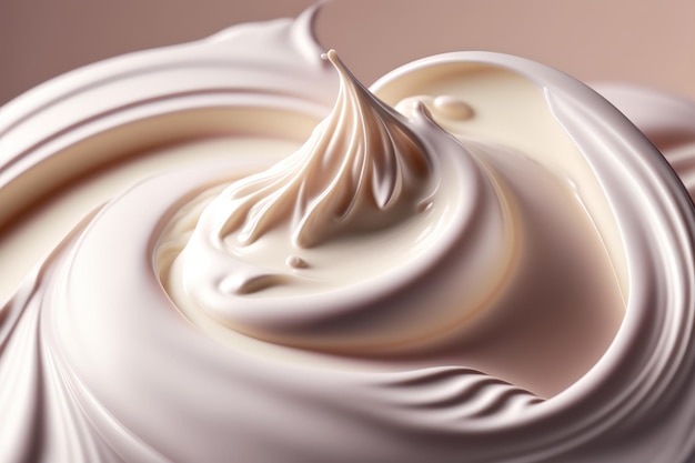 Closeup of cream texture AI generated