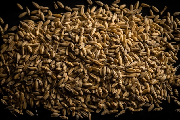 CloseUp of Cumin Seeds Arranged in a Beautiful Geometric Pattern Spice and Culinary Art