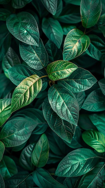 CloseUp of Dark Green Leaves