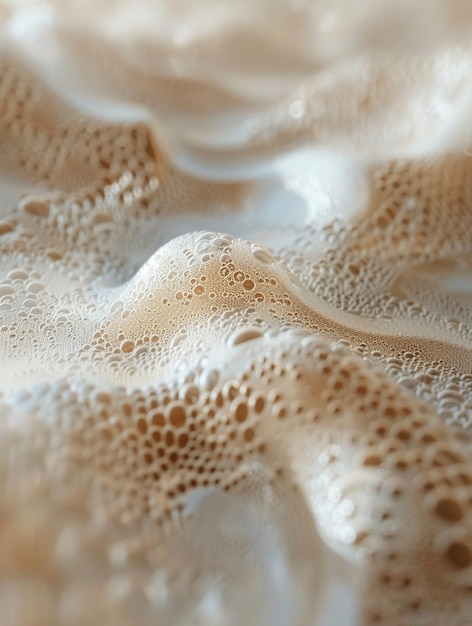 CloseUp of Delicate Foam Texture with Soft Lighting