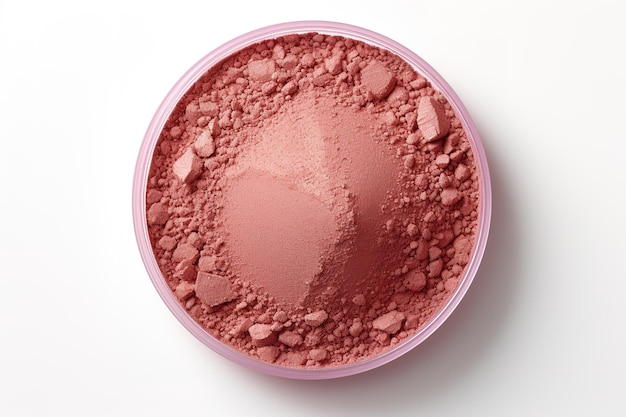 A CloseUp of Delicate Pink Blush Powder in a Compact on a Clear PNG or White Background