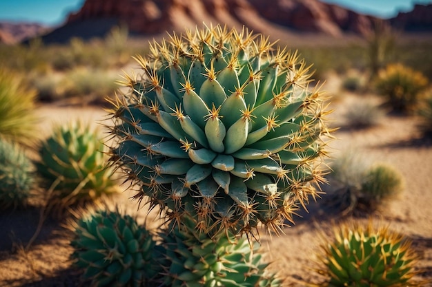 Closeup of a desert plant