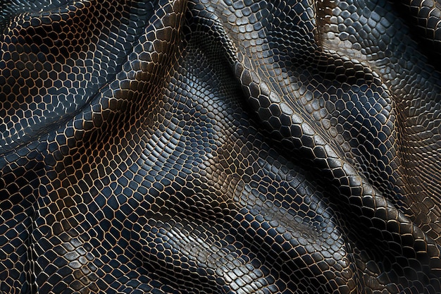 Closeup detail of snake skin texture background