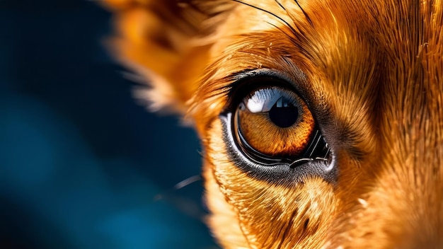 Closeup of detailed dog eye