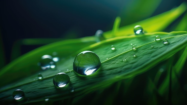 Closeup Dew Drops