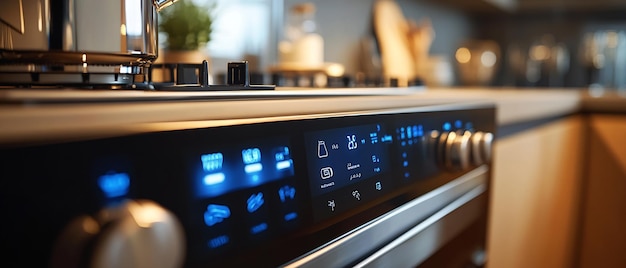 CloseUp of Dishwasher Control Panel Showcasing Settings