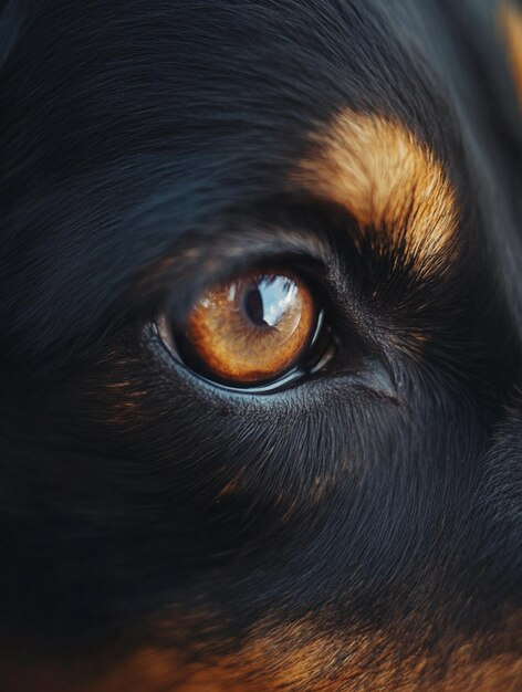 CloseUp of a Dogs Eye Captivating Pet Portrait Animal Detail and Canine Beauty