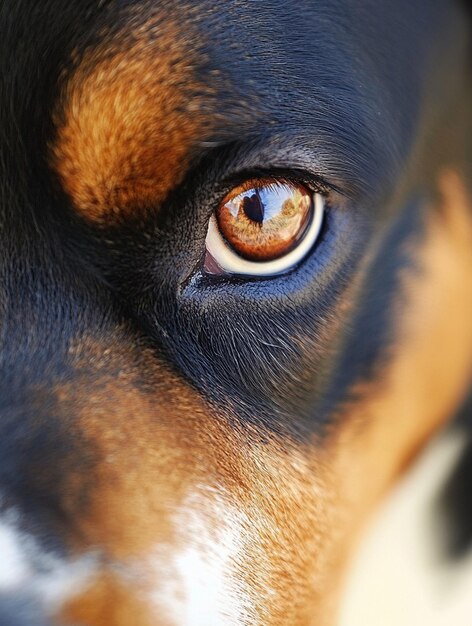 CloseUp of a Dogs Eye Captivating Pet Portrait for Animal Lovers