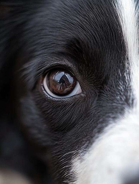 Photo closeup of a dogs eye captivating pet portrait and animal photography